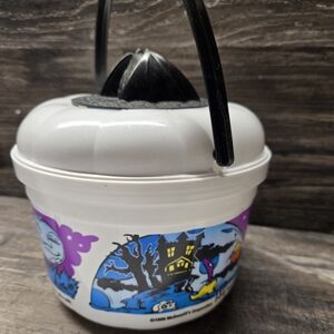 McDonalds Halloween Bucket Pail, Lid, Bat Cookie Cutter Ronald Vintage 1999